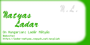 matyas ladar business card